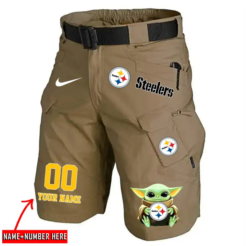 Pittsburgh Steelers Limited Edition Front Pockets Men Shorts (Belt Not Included) AZBTFPMS000149