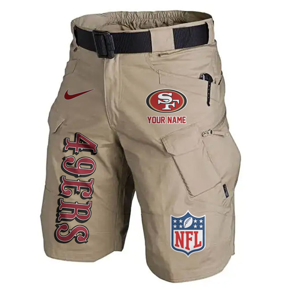 San Francisco 49ers Limited Edition Front Pockets Men Shorts (Belt Not Included) AZBTFPMS000026
