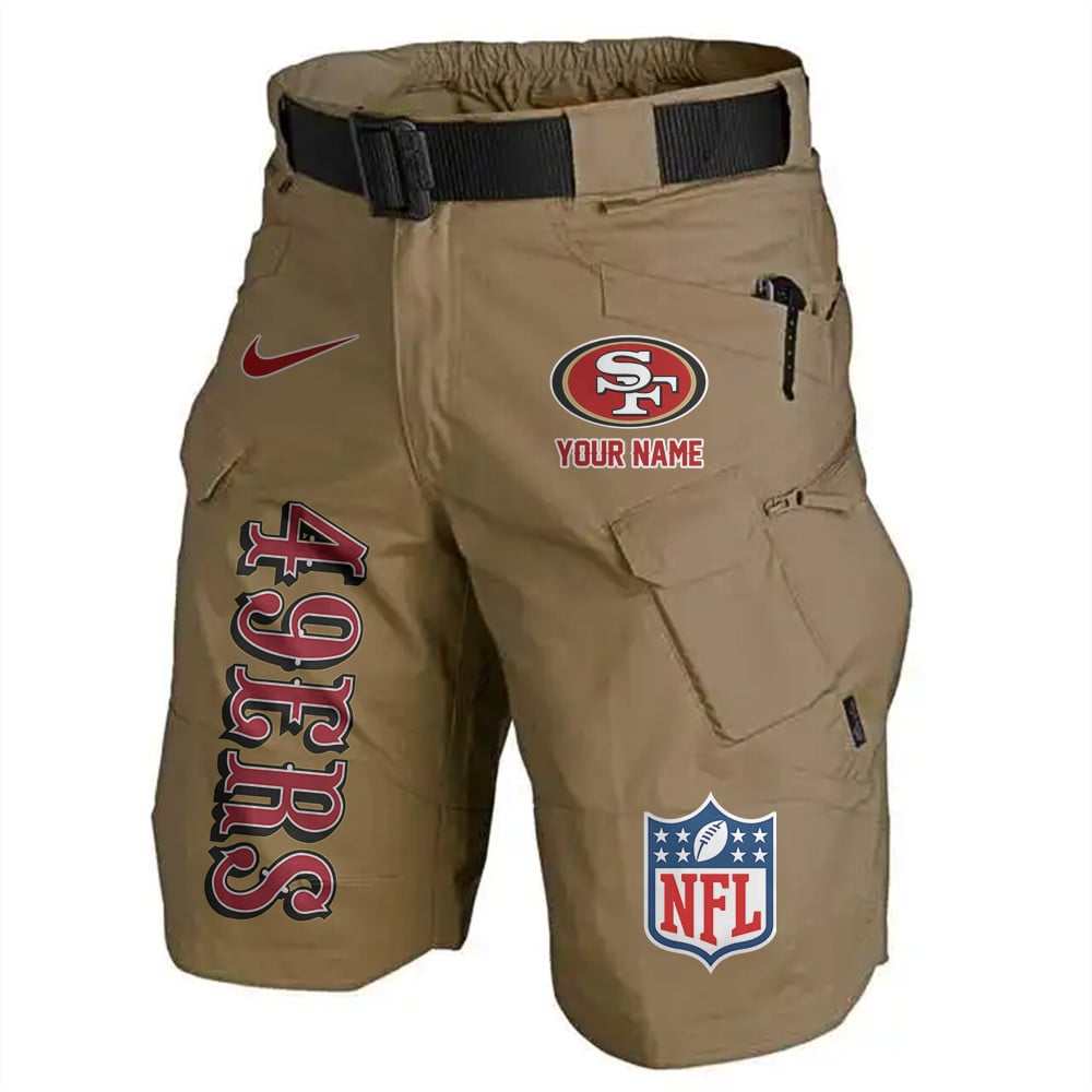 San Francisco 49ers Limited Edition Front Pockets Men Shorts (Belt Not Included) AZBTFPMS000026