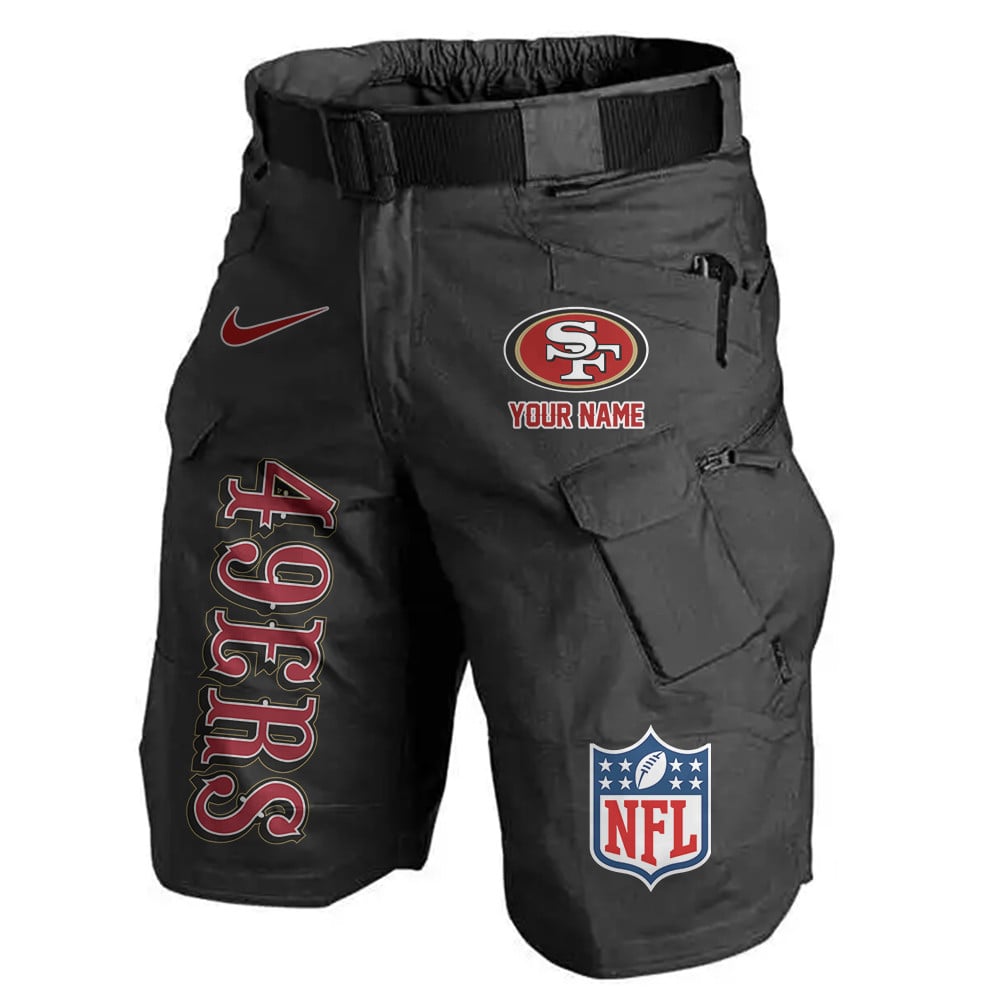 San Francisco 49ers Limited Edition Front Pockets Men Shorts (Belt Not Included) AZBTFPMS000026