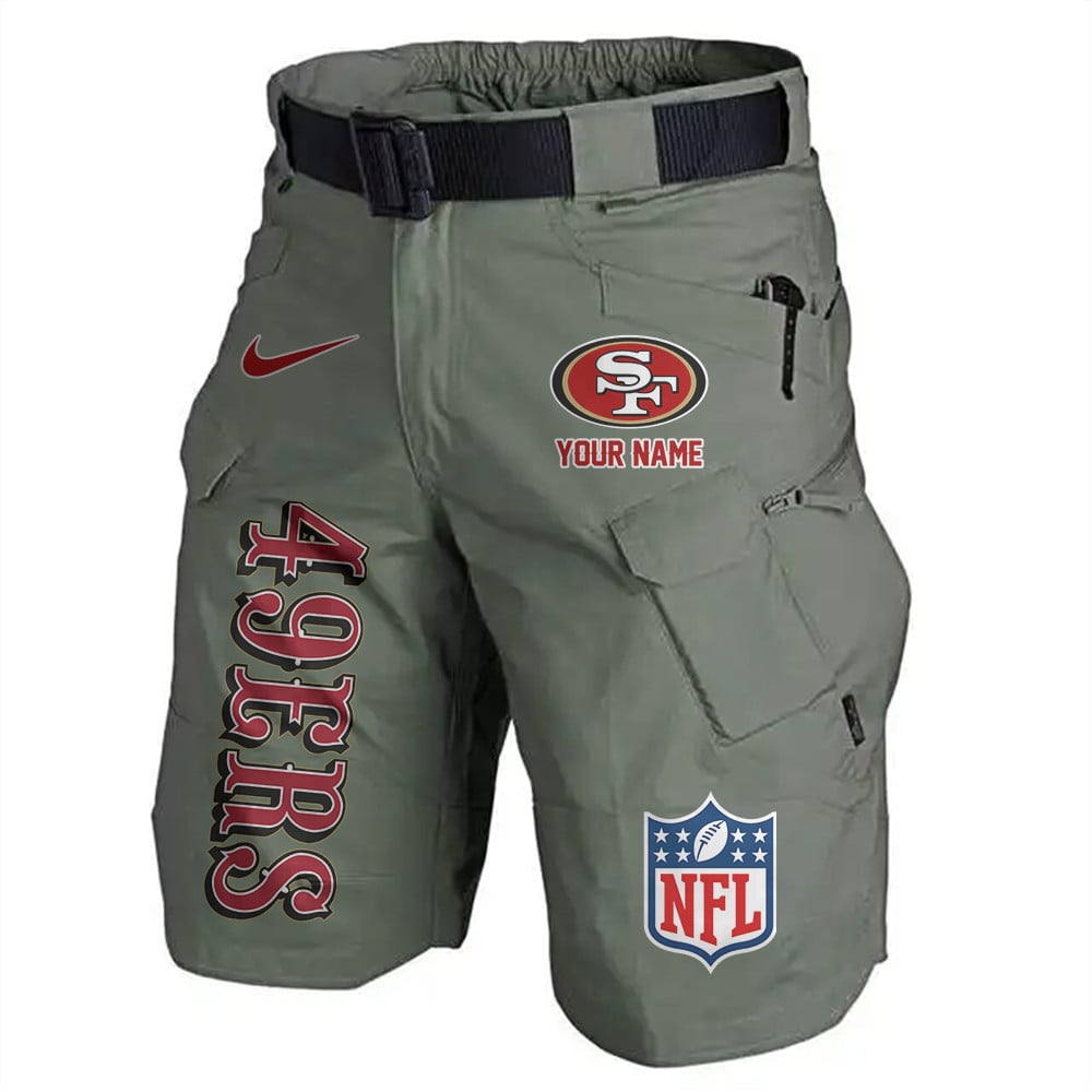 San Francisco 49ers Limited Edition Front Pockets Men Shorts (Belt Not Included) AZBTFPMS000026