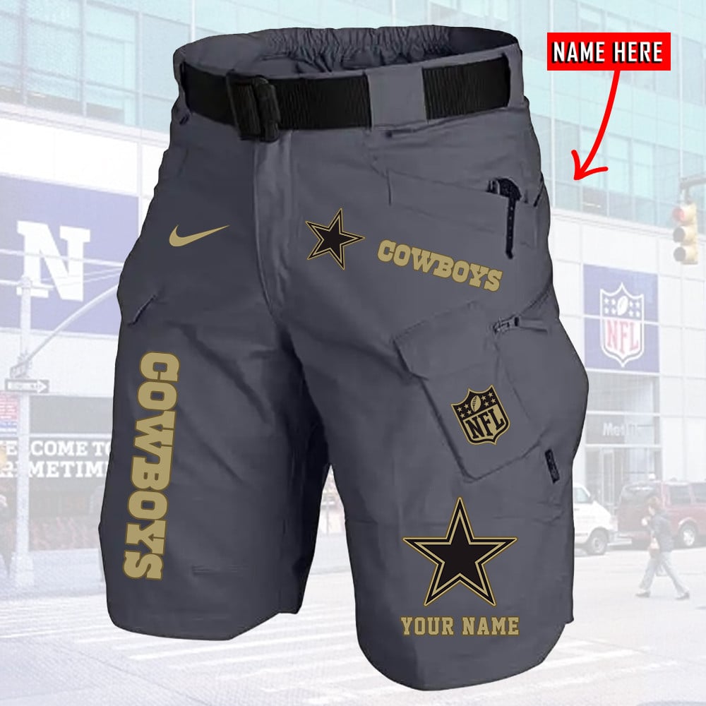 Dallas Cowboys Limited Edition Front Pockets Men Shorts (Belt Not Included) AZBTFPMS000019