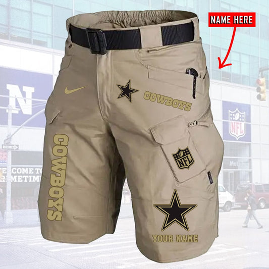 Dallas Cowboys Limited Edition Front Pockets Men Shorts (Belt Not Included) AZBTFPMS000019