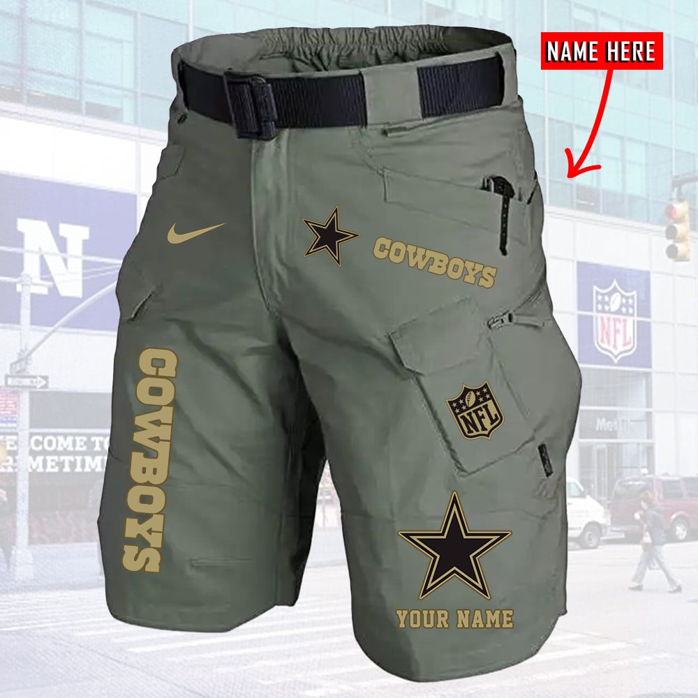 Dallas Cowboys Limited Edition Front Pockets Men Shorts (Belt Not Included) AZBTFPMS000019