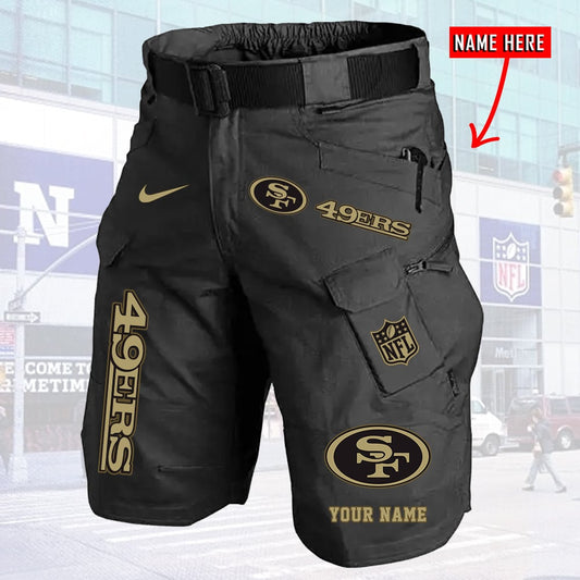 San Francisco 49ers Limited Edition Front Pockets Men Shorts (Belt Not Included) AZBTFPMS000018