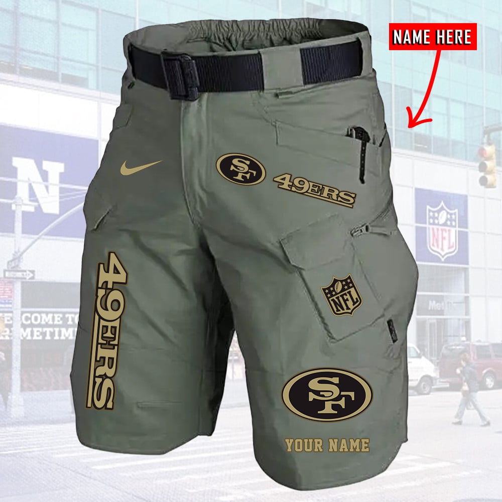 San Francisco 49ers Limited Edition Front Pockets Men Shorts (Belt Not Included) AZBTFPMS000018