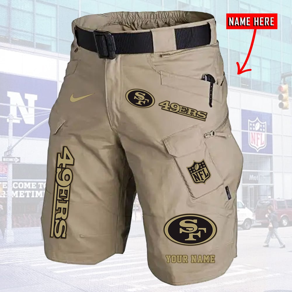 San Francisco 49ers Limited Edition Front Pockets Men Shorts (Belt Not Included) AZBTFPMS000018