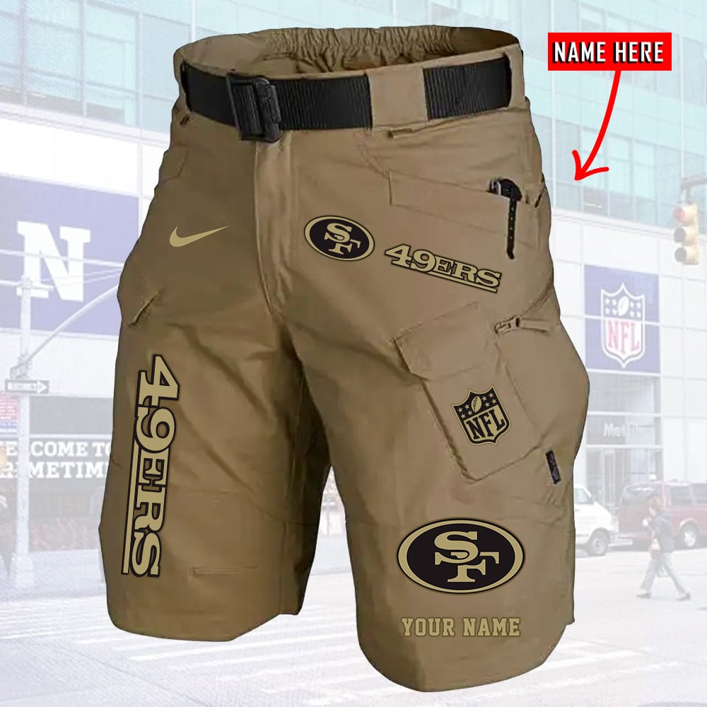 San Francisco 49ers Limited Edition Front Pockets Men Shorts (Belt Not Included) AZBTFPMS000018