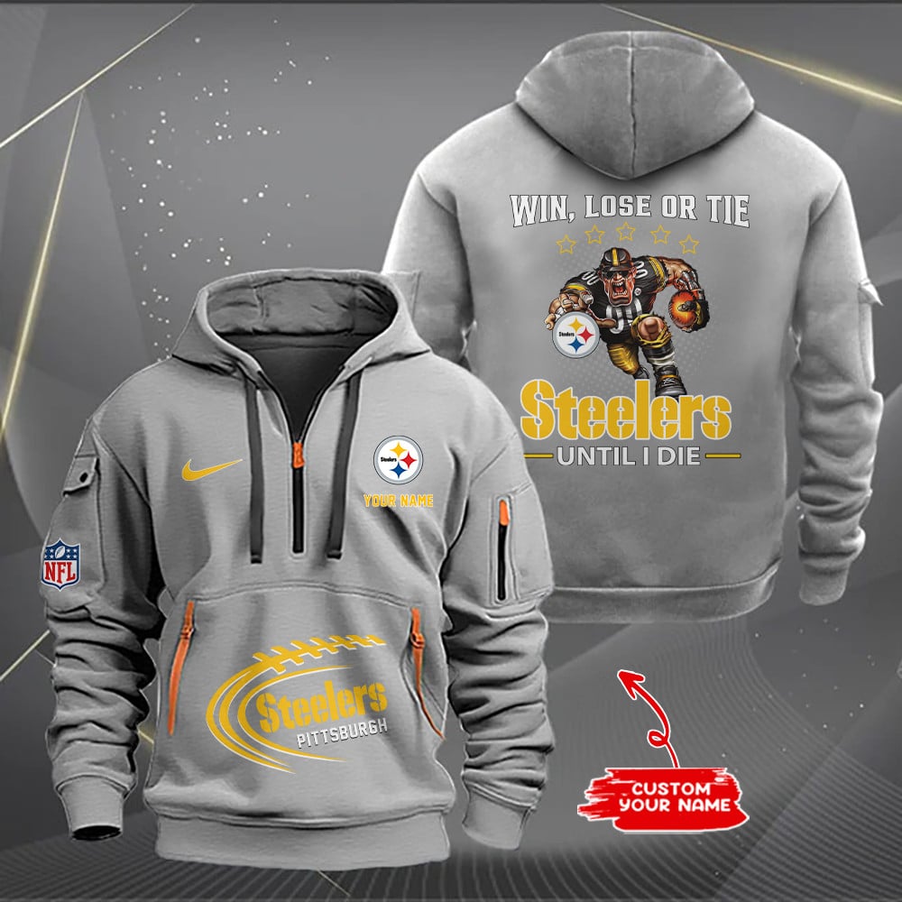 Pittsburgh Steelers  New Personalized Quarter Zip Hoodie Limited Edition AZBTQZH000178