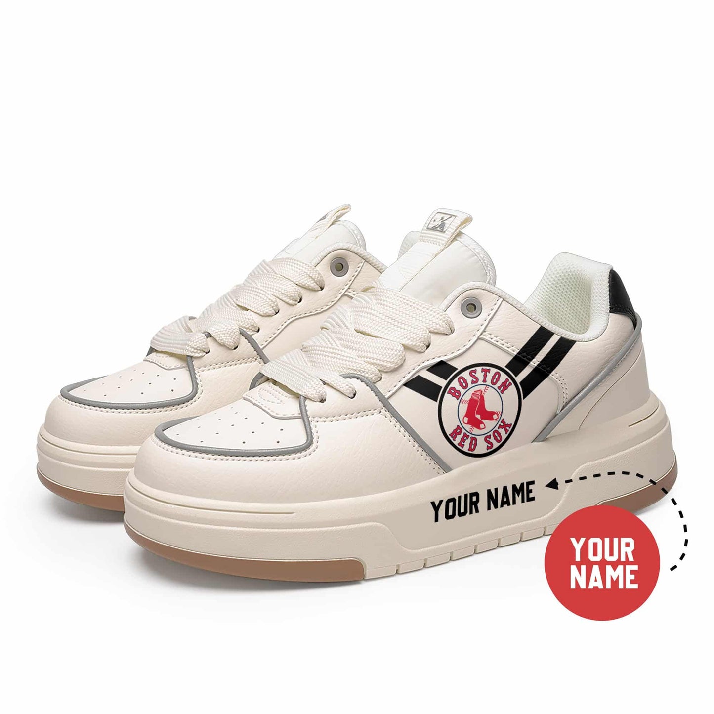 Boston Red Sox Personalized MLB Sneakers 029