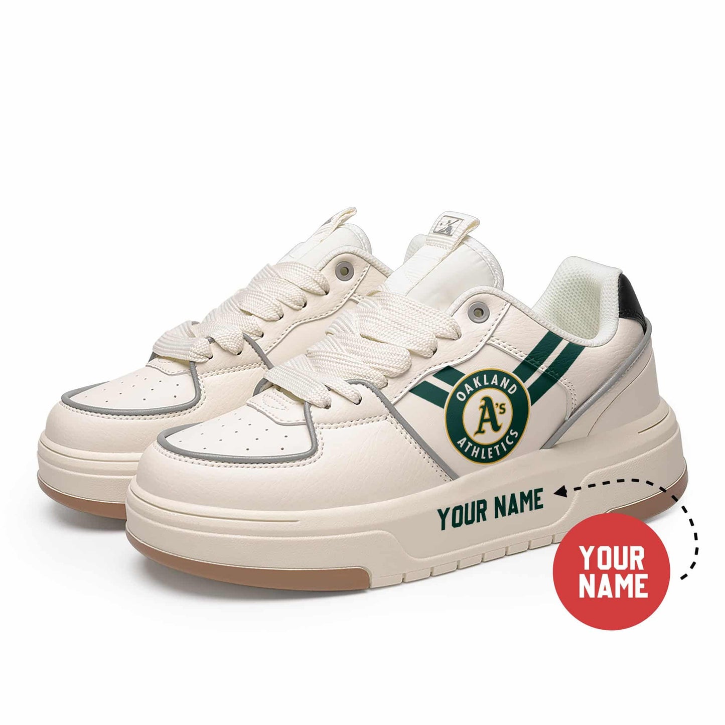 Oakland Athletics Personalized MLB Sneakers 030