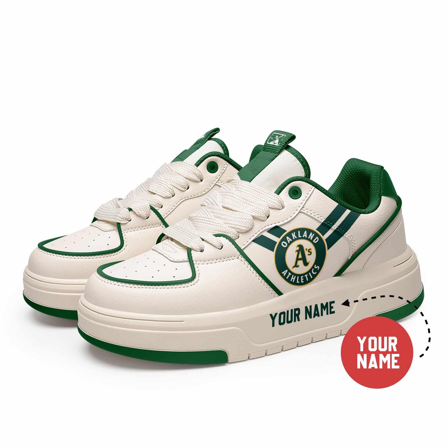 Oakland Athletics Personalized MLB Sneakers 030