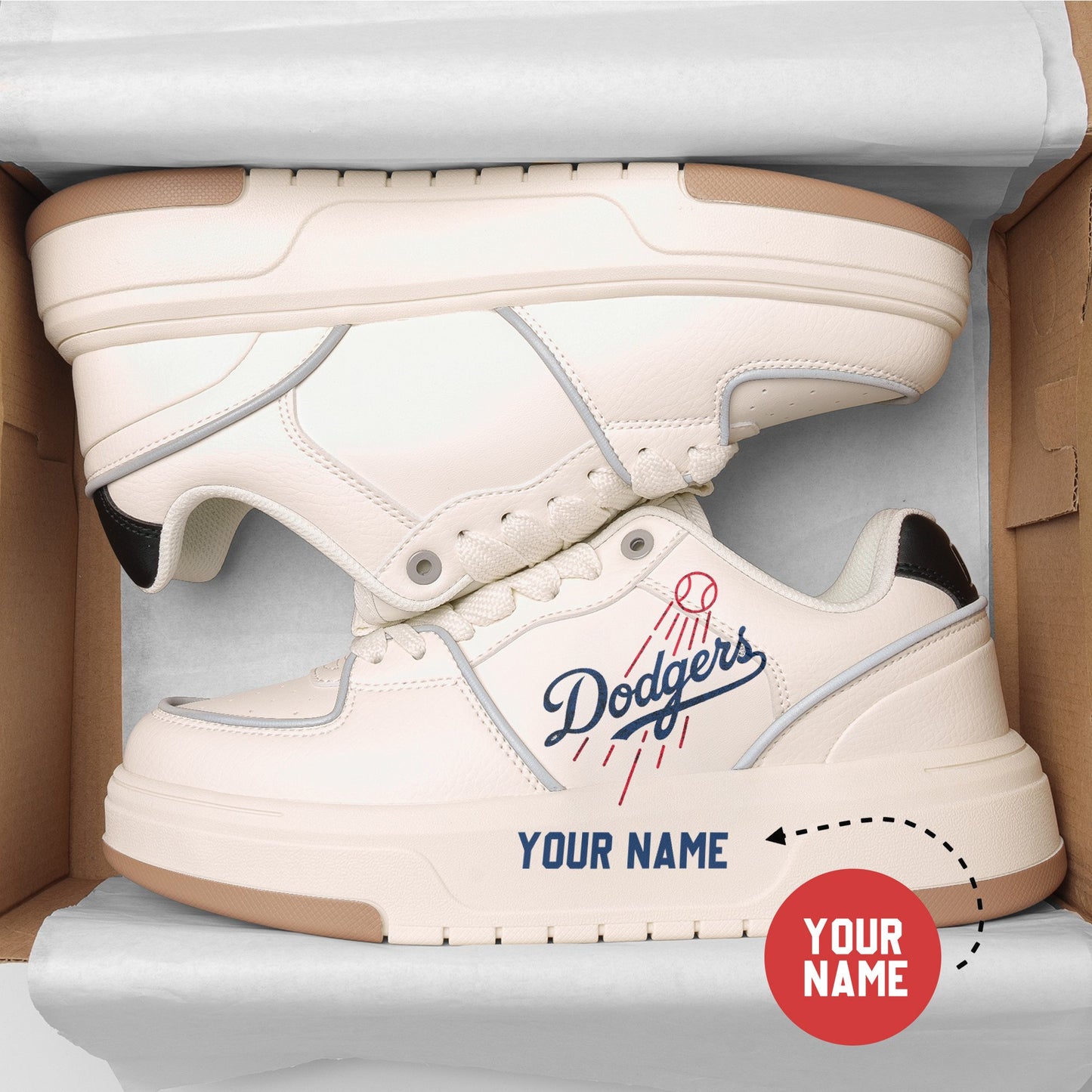 Los Angeles Dodgers Personalized MLB Sneakers 031