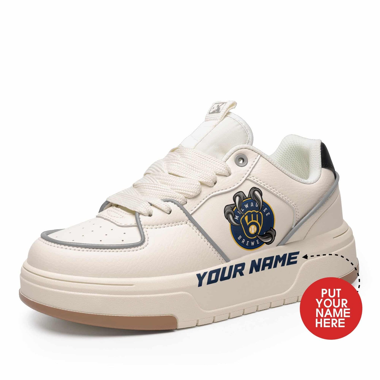 Milwaukee Brewers Personalized MLB Sneakers 038
