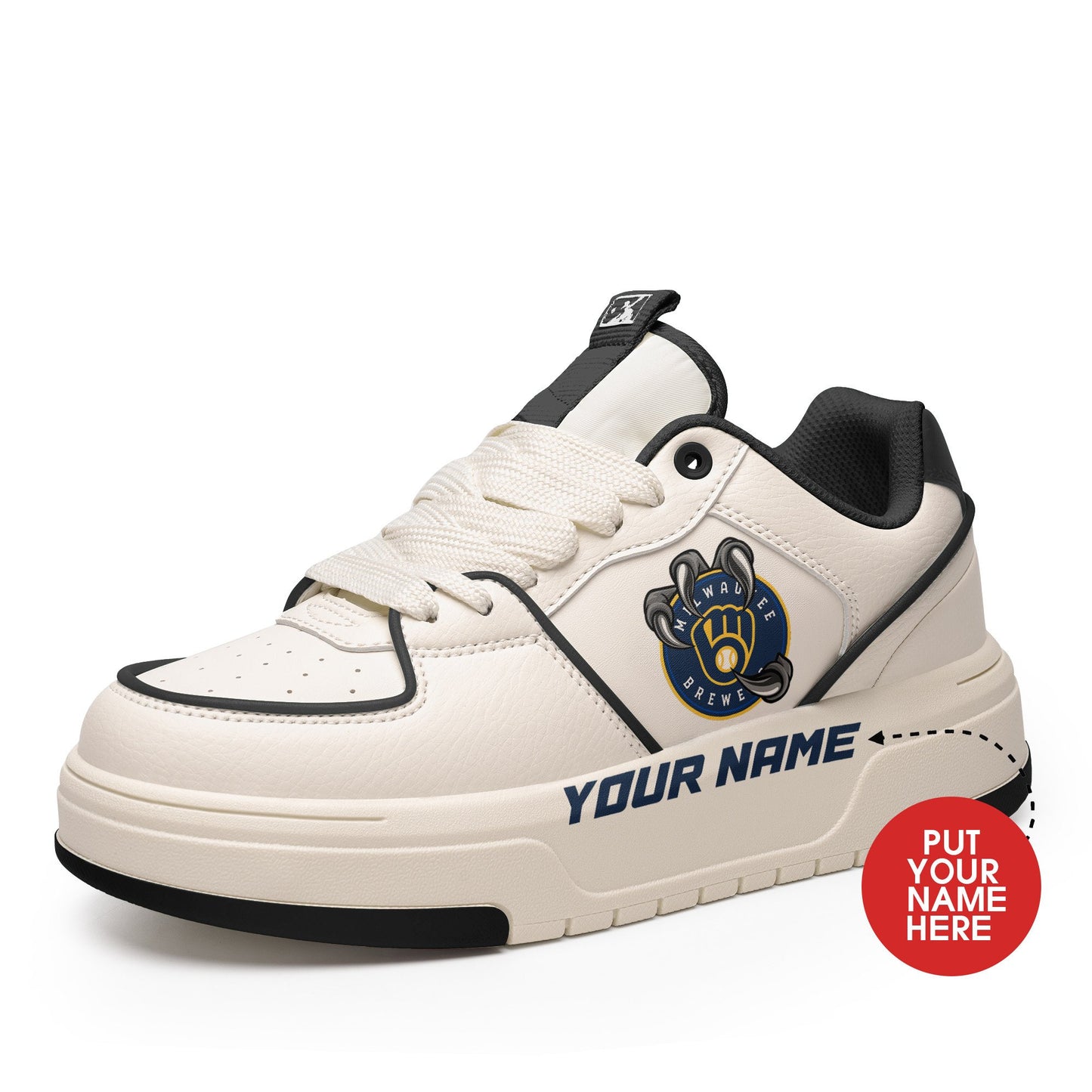 Milwaukee Brewers Personalized MLB Sneakers 038