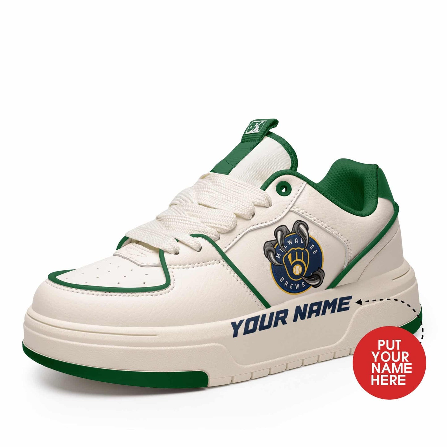 Milwaukee Brewers Personalized MLB Sneakers 038
