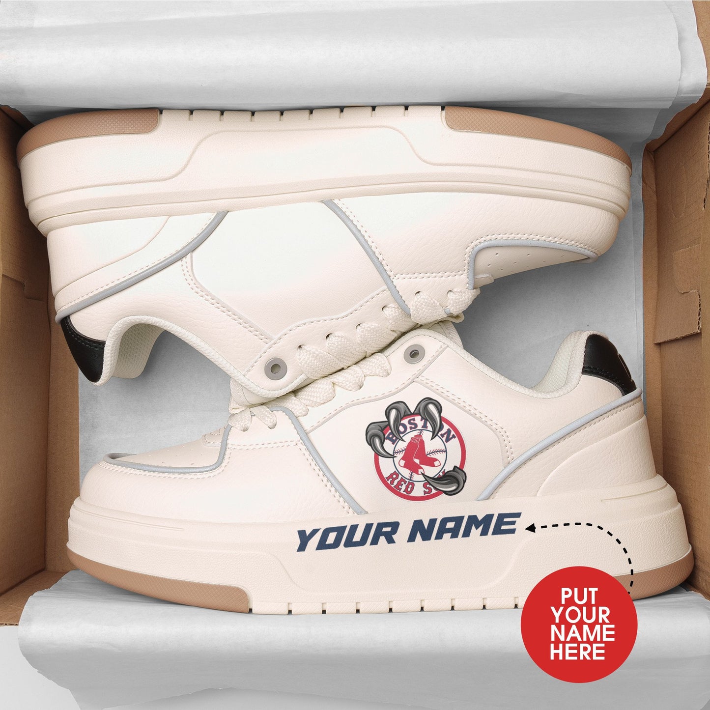 Boston Red Sox Personalized MLB Sneakers 039