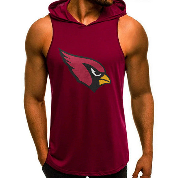 Arizona Cardinals Man Gym-Sport Hoodie Vest BGMGSH011