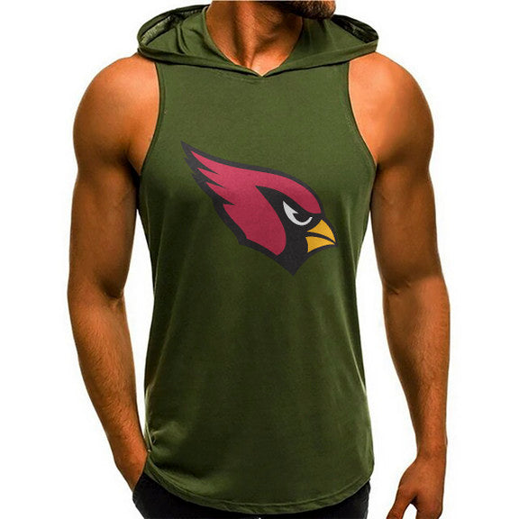 Arizona Cardinals Man Gym-Sport Hoodie Vest BGMGSH011