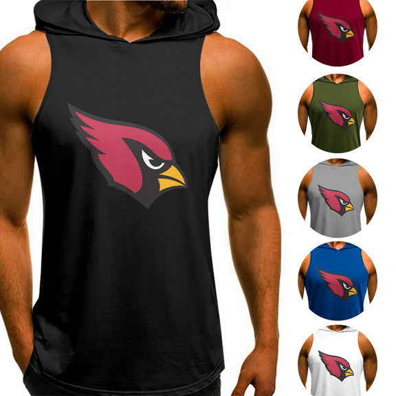 Arizona Cardinals Man Gym-Sport Hoodie Vest BGMGSH011