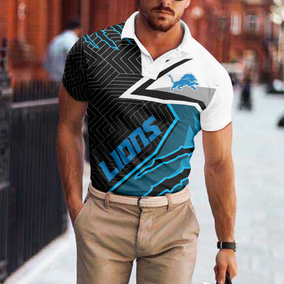 Detroit Lions Polo T-shirt BGPLS072