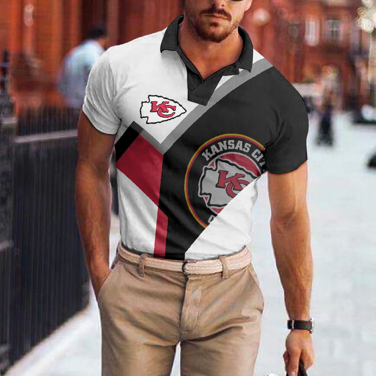 Kansas City Chiefs Polo T-shirt BGPLS074