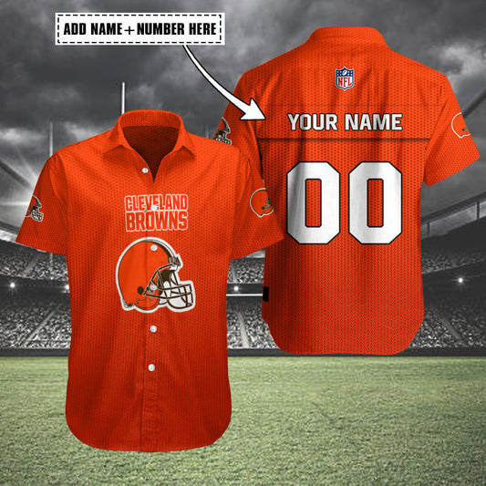 Cleveland Browns Personalized Button Shirt AZCBS047