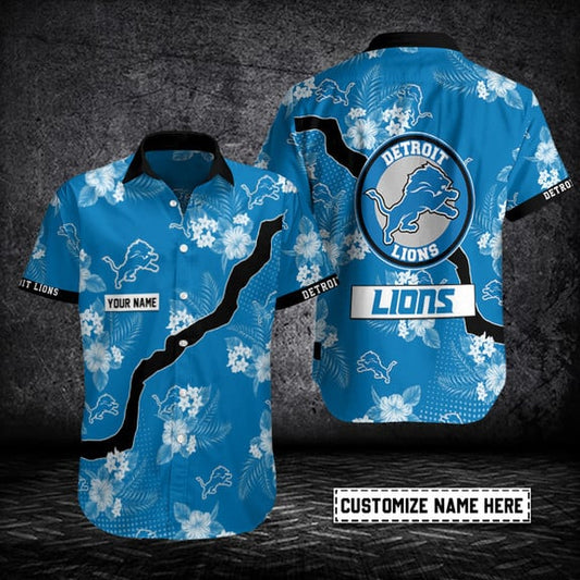 Detroit Lions Personalized Button Shirt AZCBS059