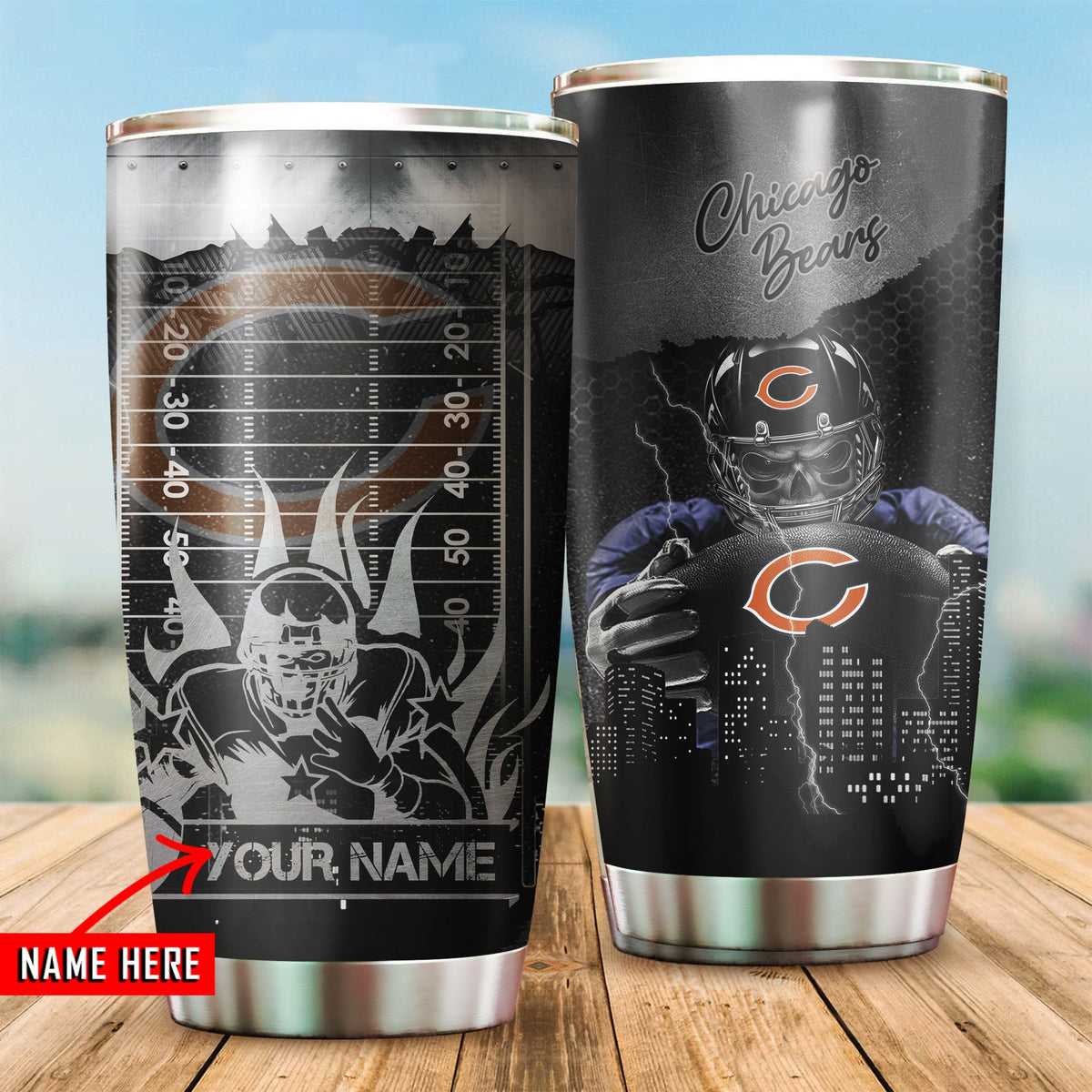 Chicago Bears Personalized Tumbler BGTUM732