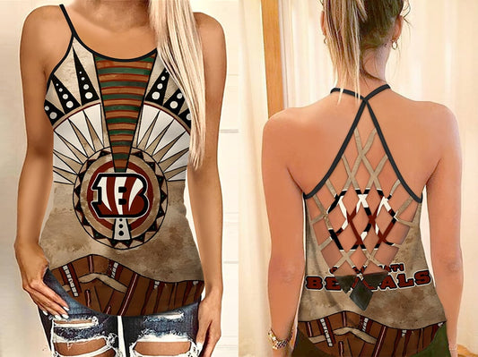 Cincinnati Bengals Criss Cross Tank Top BGCCTANK128