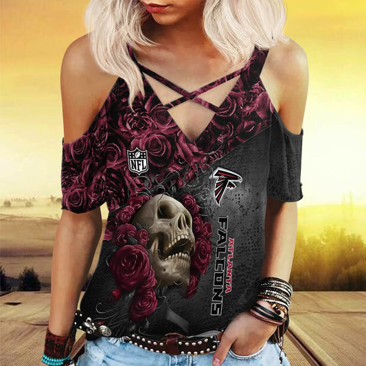 Atlanta Falcons Miss Hollow Out Blouse Shirt BGMHS039