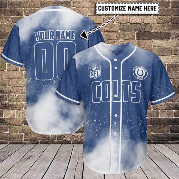 Indianapolis Colts Personalized Baseball Jersey AZCBJS313