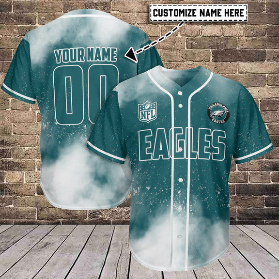 Philadelphia Eagles Personalized Baseball Jersey AZCBJS312