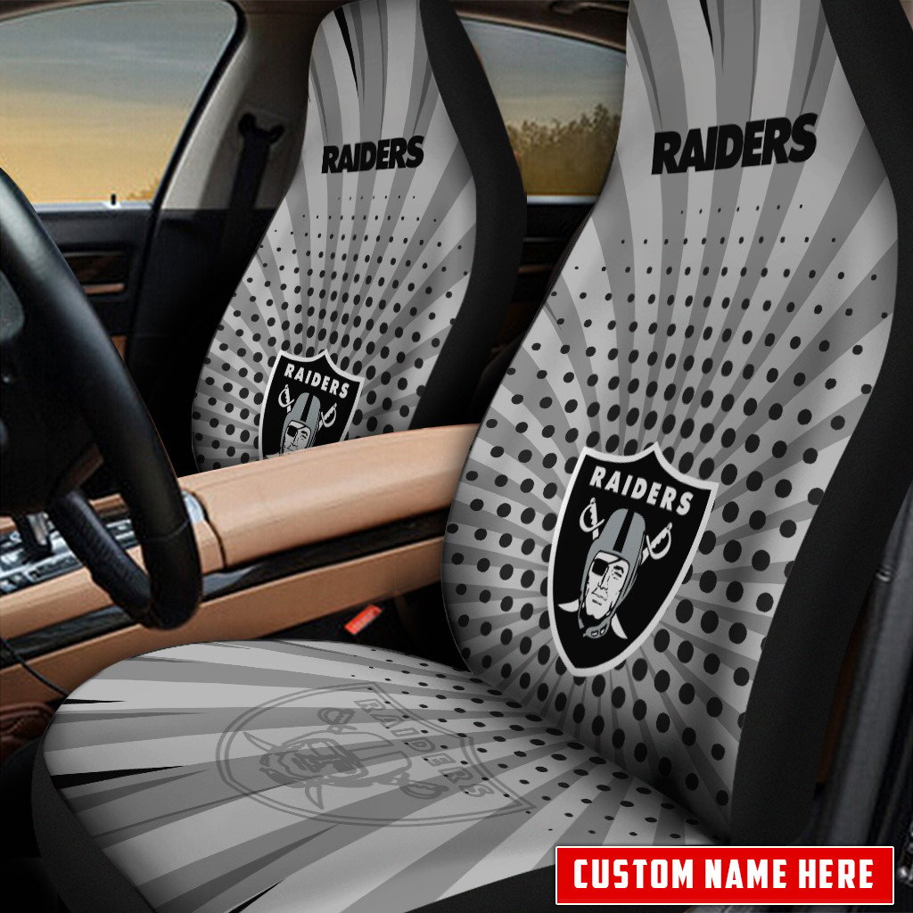 Las Vegas Raiders Personalized Car Seat Covers BGCSC731