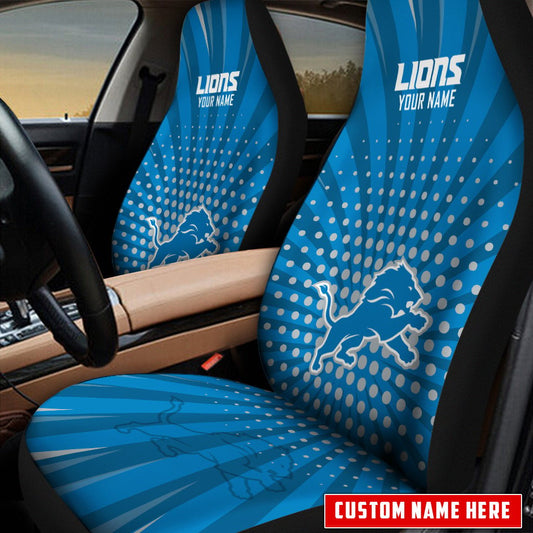 Detroit Lions Personalized Car Seat Covers BGCSC730