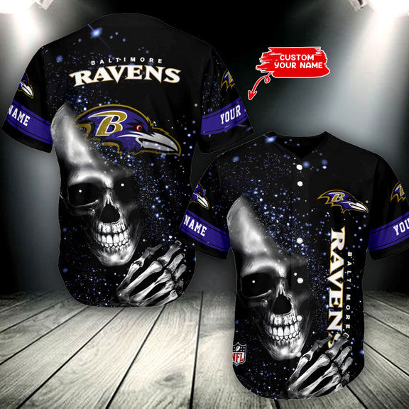 Baltimore Ravens Personalized Baseball Jersey AZCBJS328
