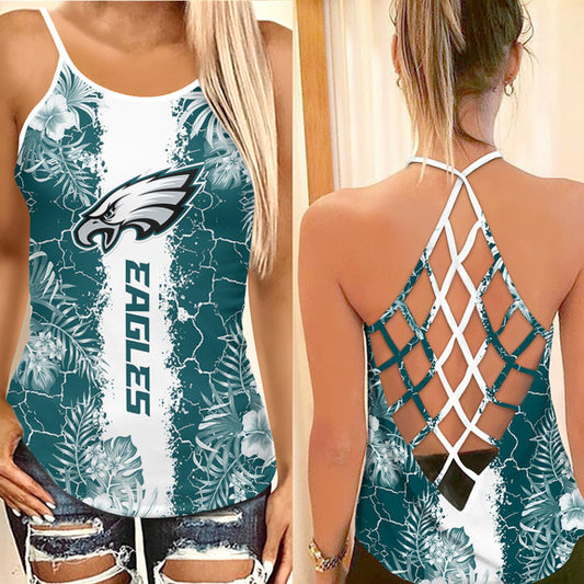 Philadelphia Eagles Criss Cross Tank Top BGCCTANK136