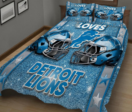 Detroit Lions Quilt Set BGQS180