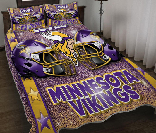 Minnesota Vikings Quilt Set BGQS178