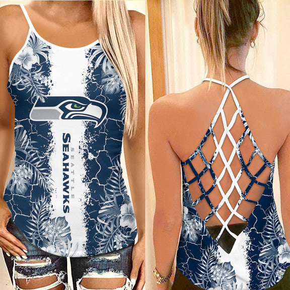 Seattle Seahawks Criss Cross Tank Top BGCCTANK144