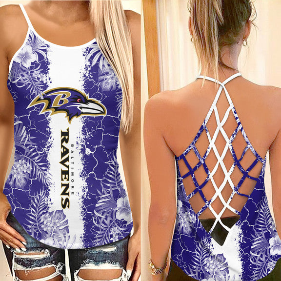 Baltimore Ravens Criss Cross Tank Top BGCCTANK143
