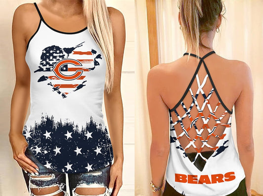 Chicago Bears Criss Cross Tank Top BGCCTANK147