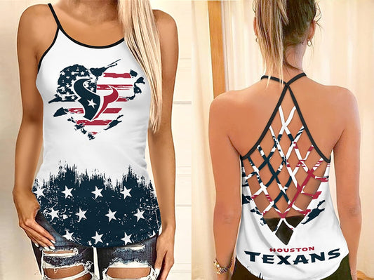 Houston Texans Criss Cross Tank Top BGCCTANK146