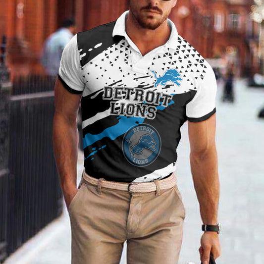 Detroit Lions Polo T-shirt BGPLS089