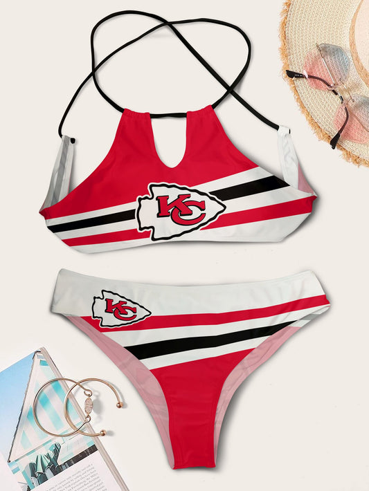 Kansas City Chiefs Women’s Cami Keyhole One-piece Swimsuit BG81