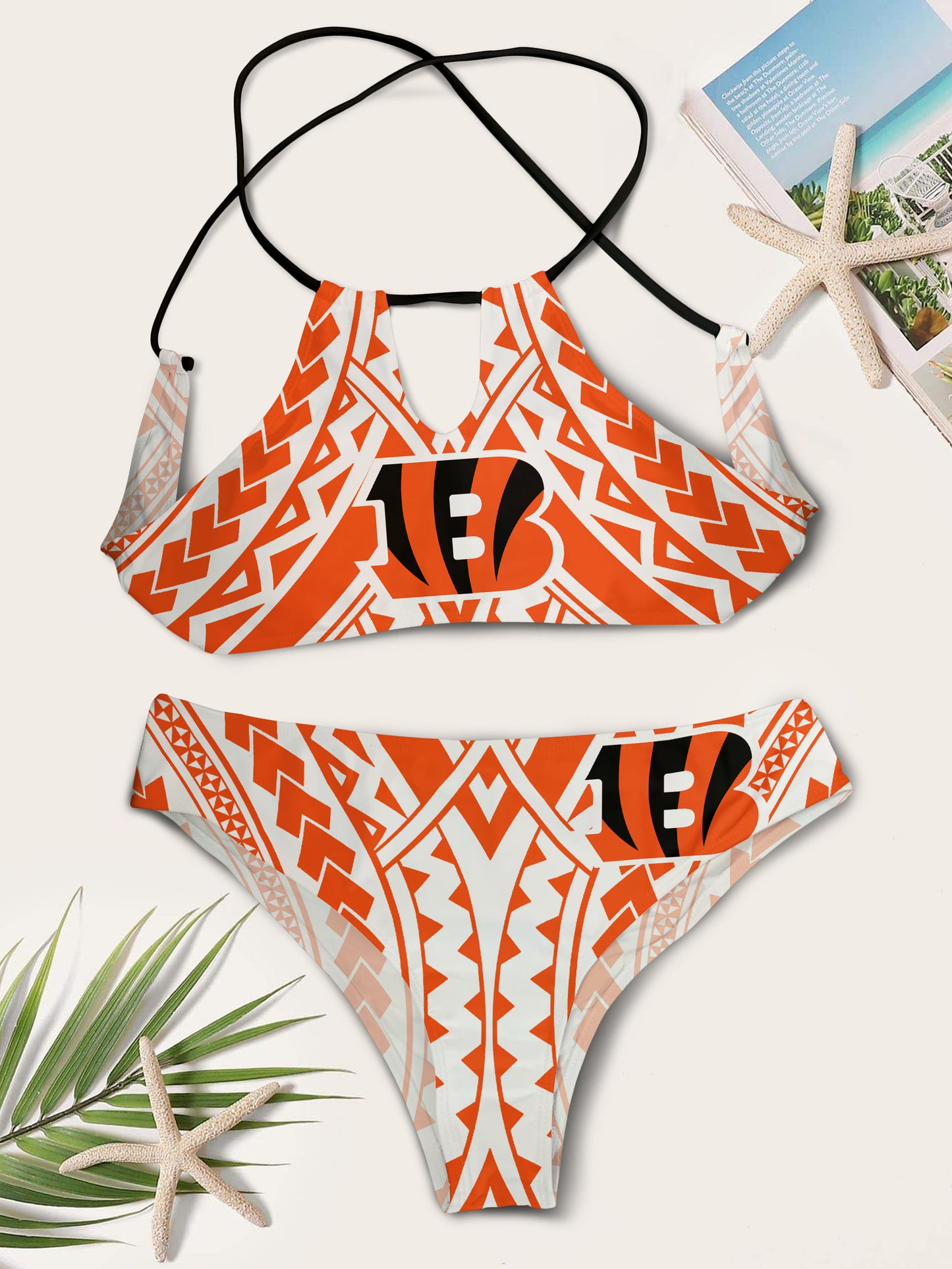 Cincinnati Bengals Women’s Cami Keyhole One-piece Swimsuit BGCMSS093