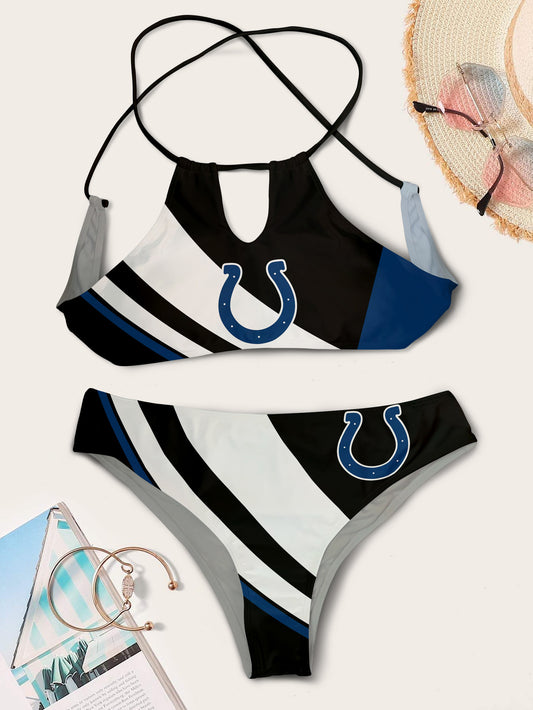Indianapolis Colts Women’s Cami Keyhole One-piece Swimsuit BGCMSS095