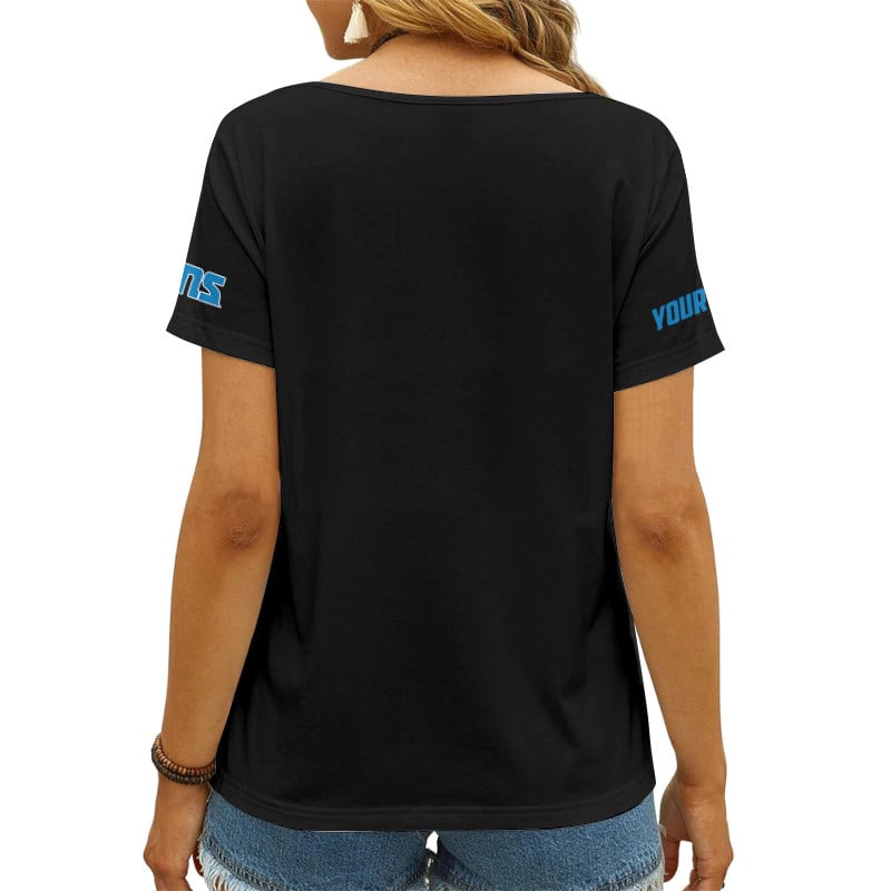 Detroit Lions Personalized V-neck Women T-shirt AGCWTS550