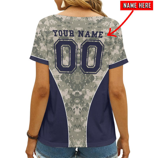 Tampa Bay Buccaneers Personalized V-neck Women T-shirt AGCWTS557