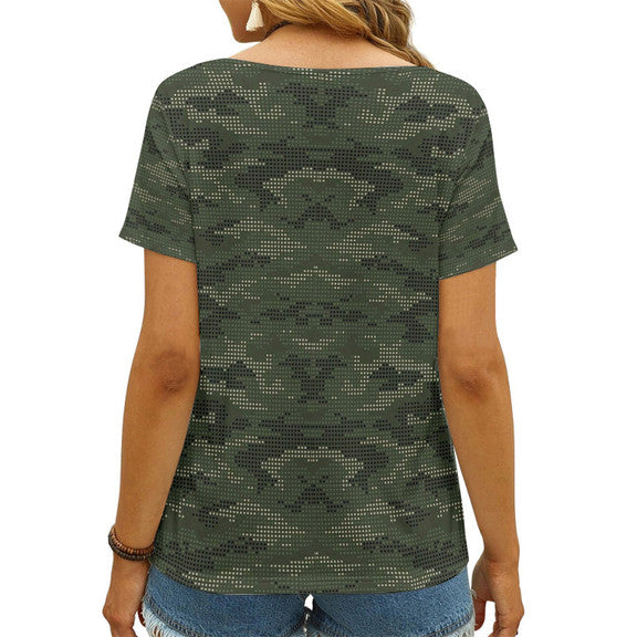 Philadelphia Eagles V-neck Women T-shirt AGCWTS570